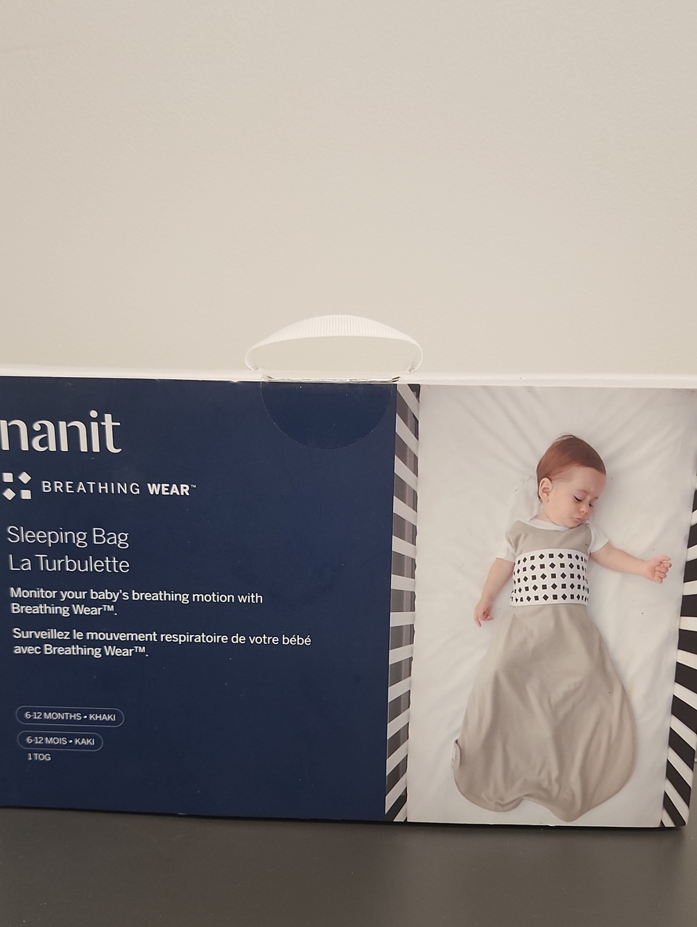Breathable Khaki Baby Sleeping Bag - 6-12 Months